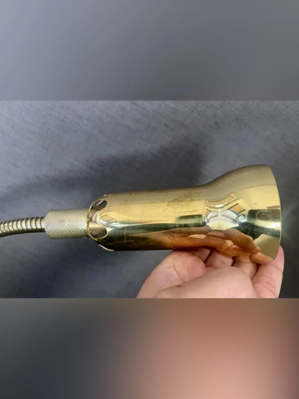 Holtkötter Leuchten Midnight Reader Gooseneck Table Lamp Satin Gold Model 6260/1